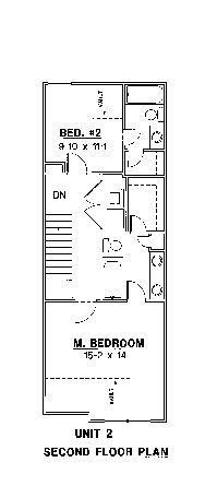 a floor plan of the second floor