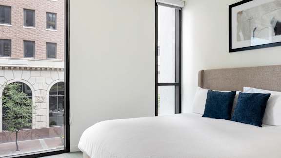 Contemporary Bedroom at Rendezvous Urban Flats, Tucson, AZ