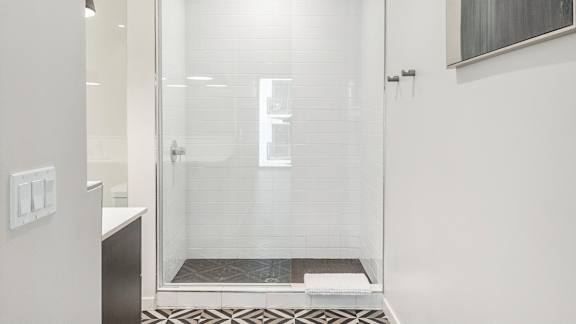 White Bathroom at Rendezvous Urban Flats, Tucson, AZ, 85701
