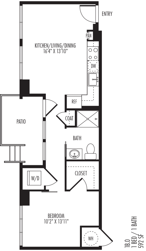 TriVista on Speer 1B0 Floor Plan