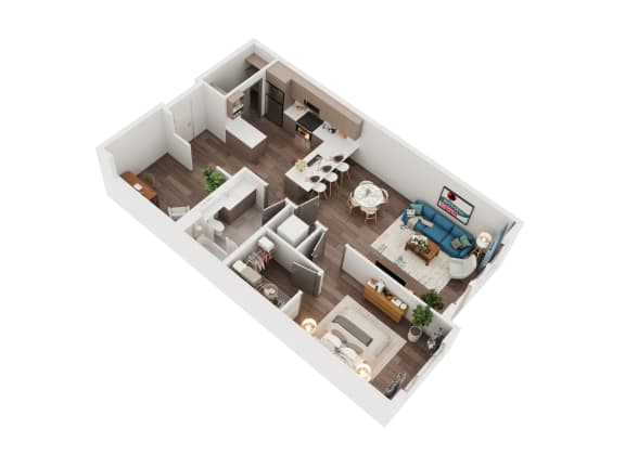 Voda Apartments 3D Floor Plan 1d-1.2