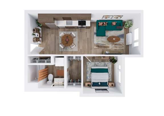 A Floorplan at Kinline, Beaverton, OR