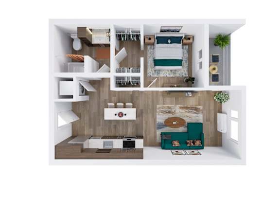B Floorplan at Kinline, Beaverton