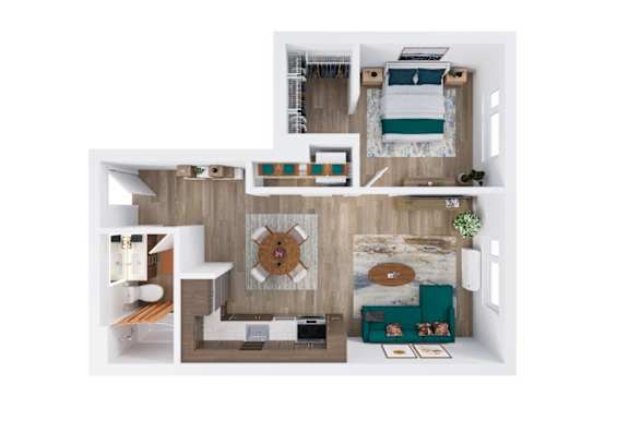 D Floorplan at Kinline, Beaverton, 97003