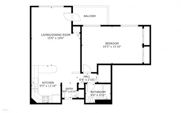 a floor plan of a home with an open floor plan