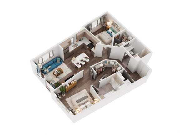 Voda Apartments 3D Floorplan 2-1