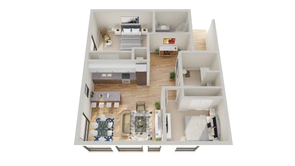 The Nest Apartments_Bend_OR_2x1_Floor Plan