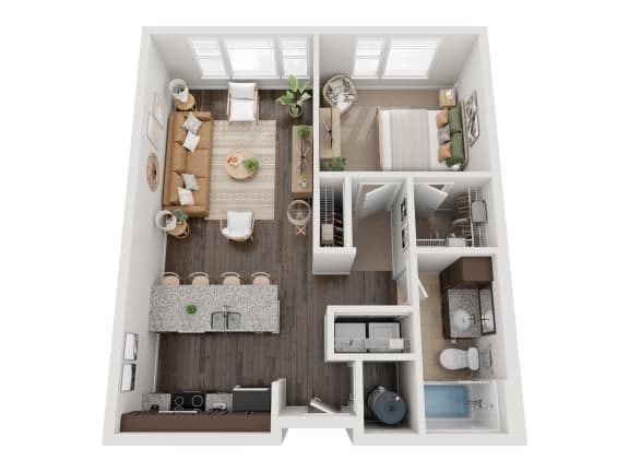 2828 Zuni Apartments in Denver, Colorado 1x1 A Floor Plan
