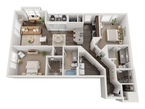 2828 Zuni Apartments in Denver, Colorado 2x2 A Floor Plan