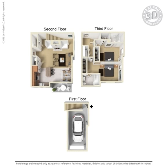 Latitude 2 Bed 2 Bath TH B Floor Plan