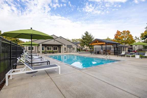 the swimming pool at our apartments