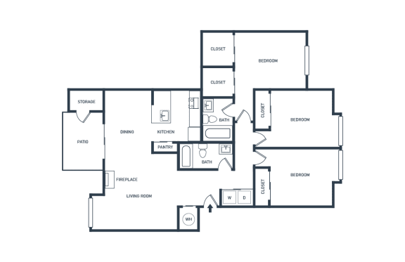 a floor plan of a house with an open floor plan