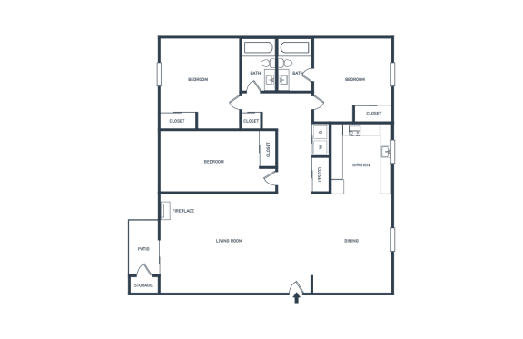 this is the floor plan of a 1 bedroom floor plan