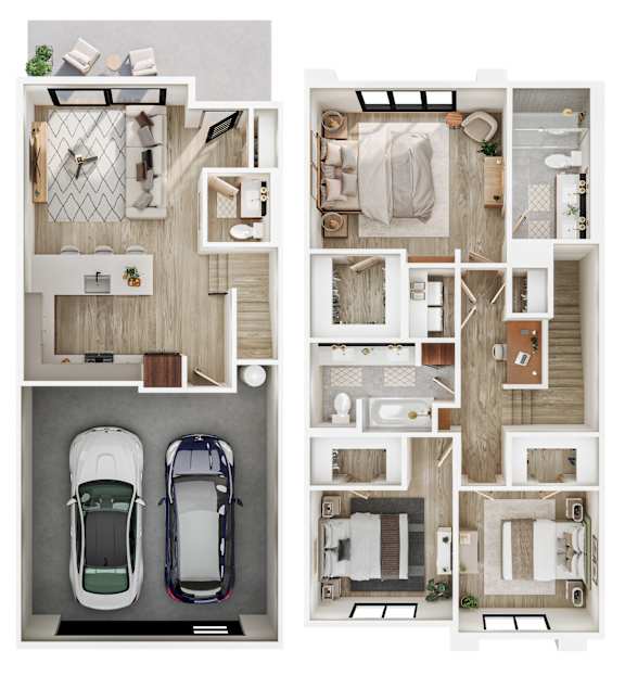 56th at Arcadia New Homes in Phoenix, Arizona 3x2.5 A Floor Plan