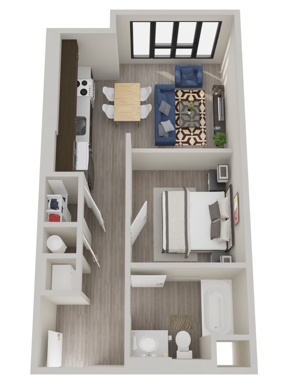 The Hixon Apartments S1 Floor Plan