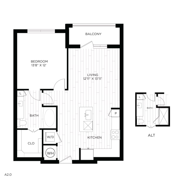 Aura 3Twenty Apartments A2 2D Floor Plan