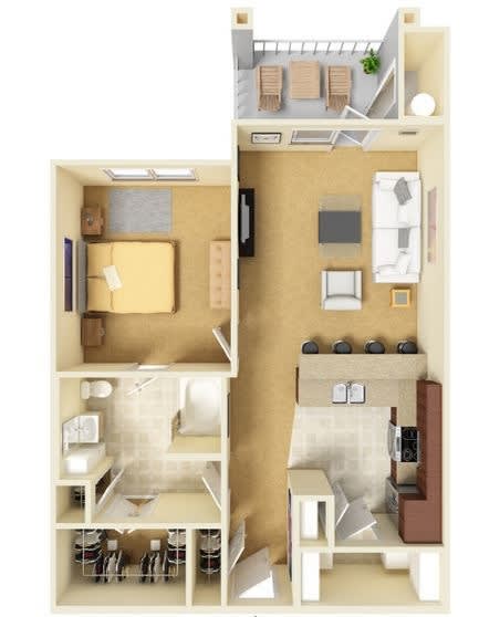 Landmark Conservancy Apartments A4 Floor Plan