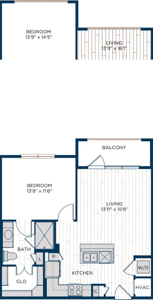 Aura Thirty2 Apartments A4.1 Floor Plan
