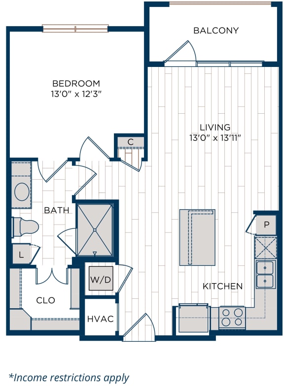 Aura Thirty2 A6 Affordable Unit Floor Plan