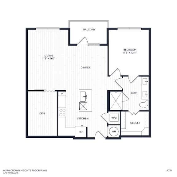 A floor plan of a home with a living room, dining room, kitchen, and bathroom.