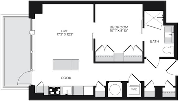 Alton District Luxury Apartments in Washington, DC A104 Floor Plan