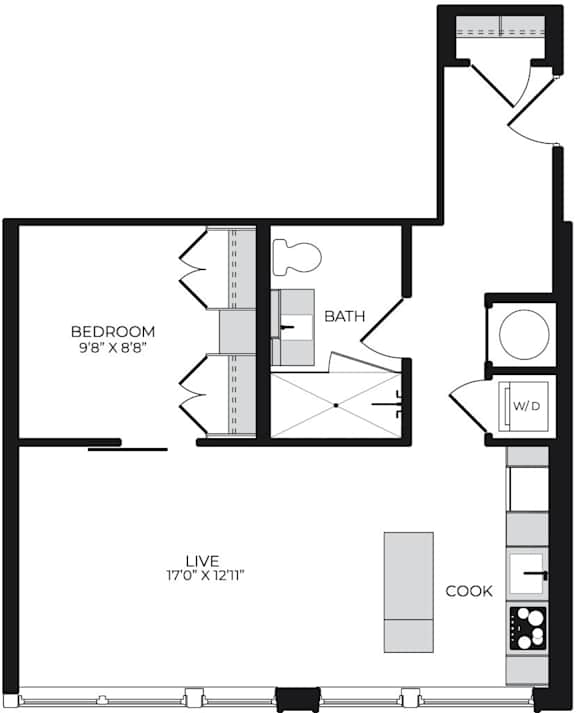 Alton District Luxury Apartments in Washington, DC A110 Floor Plan