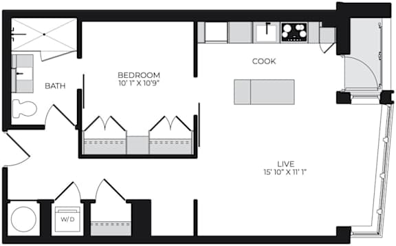 Alton District Luxury Apartments in Washington, DC A112 Floor Plan