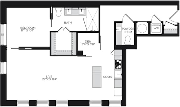 Alton District Luxury Apartments in Washington, DC A1 BD7 Floor Plan