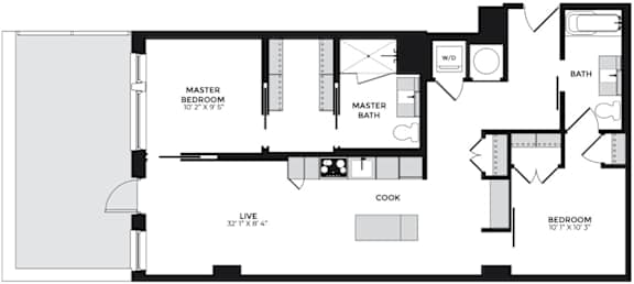 Alton District Luxury Apartments in Washington, DC A1 B204 Floor Plan