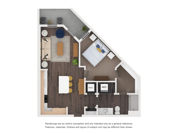 Alton East Apartments in Atlanta, Georgia A3 Floor Plan