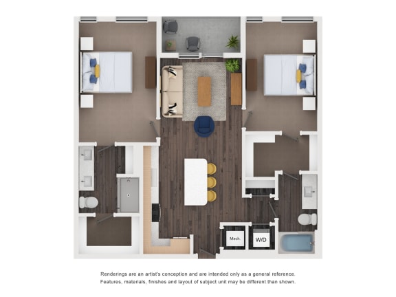 Alton East Apartments in Atlanta, Georgia B1 Floor Plan