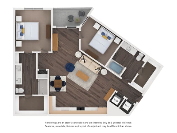 Alton East Apartments in Atlanta, Georgia B3 Floor Plan