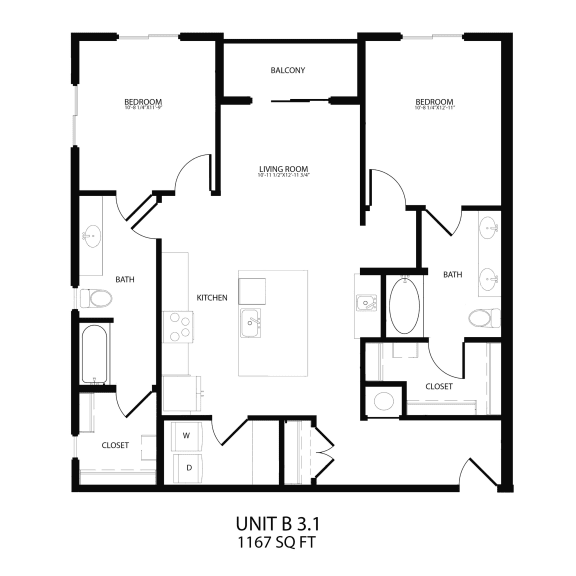 Alton Southern Highlands Apartments in Las Vegas, Nevada B3.1 Floor Plan