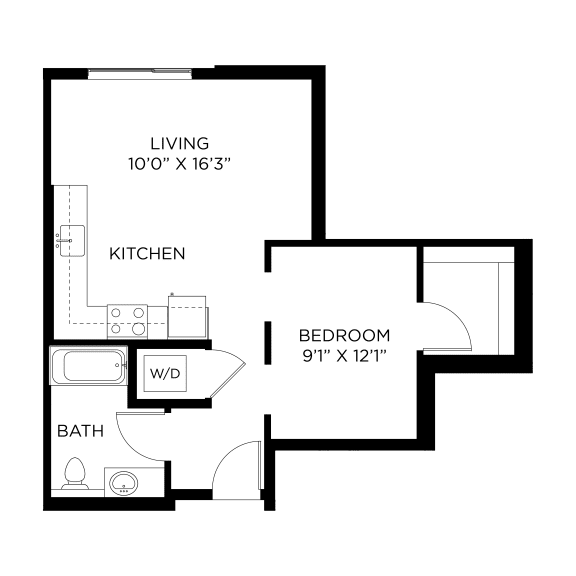 Artix Apartments B1 2D Floor Plan