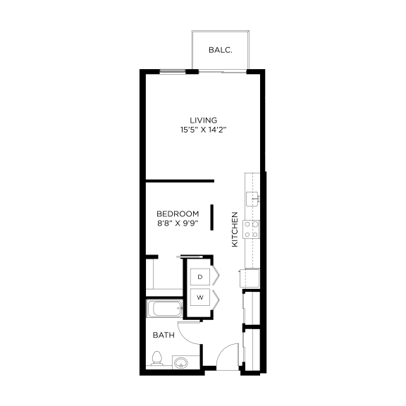 Artix Apartments B4A 2D Floor Plan