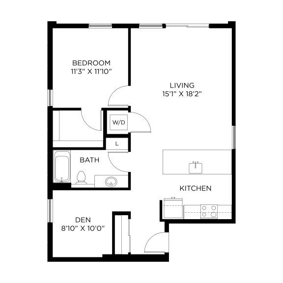Artix Apartments D2 2D Floor Plan
