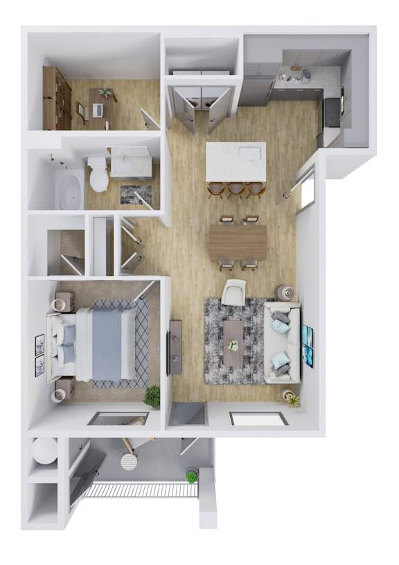 Ascend at Gateway Apartments in Denver, Colorado A2 Floor Plan