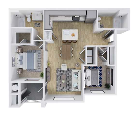 Ascend at Gateway Apartments in Denver, Colorado B2 Floor Plan