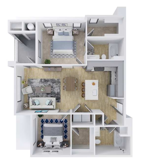 Ascend at Gateway Apartments in Denver, Colorado E1 Floor Plan