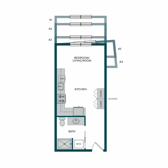 Aspire11 Apartments in Tacoma, Washington Studio I Floor Plan