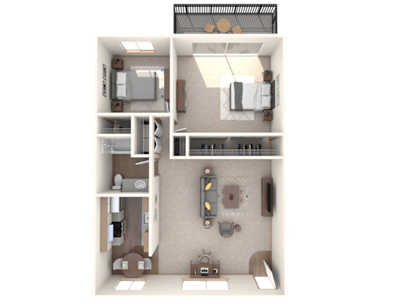Aspire Trailmark Apartments in Gresham, Oregon 2x1 Floor Plan