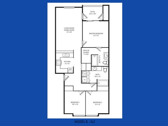 Atlas Apartments Three Bedroom Floor Plan