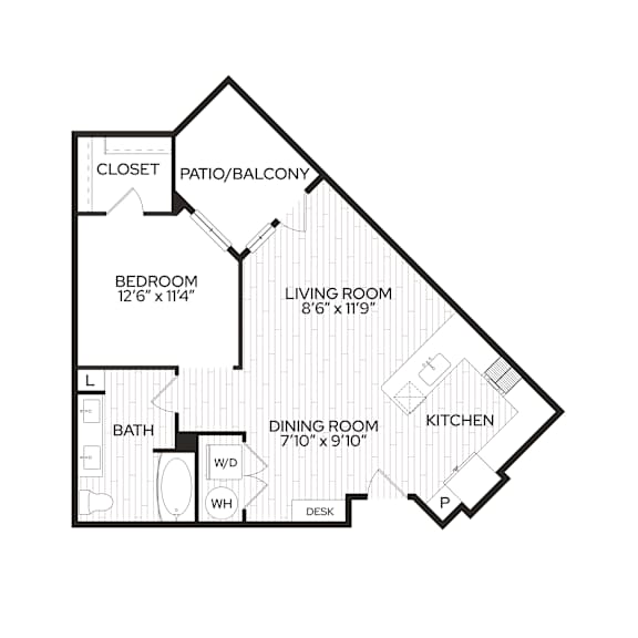 A black and white image of a floor plan for a home.