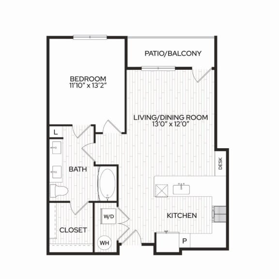 Aura Apache New Apartments in Tempe, Arizona A3 Floor Plan