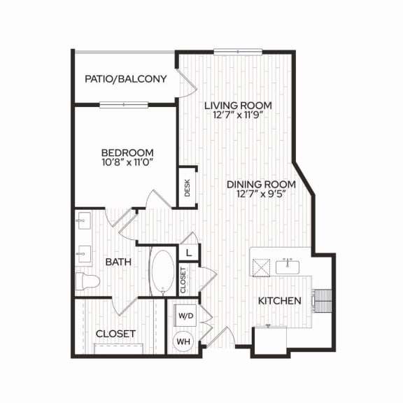 Aura Apache New Apartments in Tempe, Arizona A4 Floor Plan