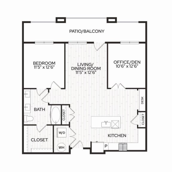 Aura Apache New Apartments in Tempe, Arizona A5 Floor Plan