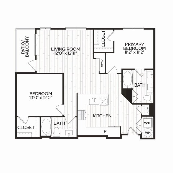 Aura Apache New Apartments in Tempe, Arizona B1m1 Floor Plan
