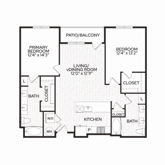 Aura Apache New Apartments in Tempe, Arizona B3 Floor Plan