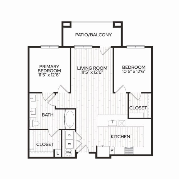 Aura Apache New Apartments in Tempe, Arizona B4H Floor Plan