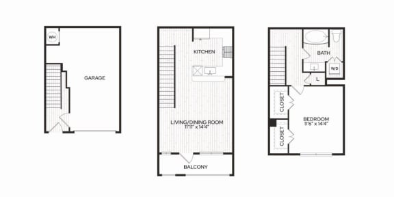 Aura Apache New Apartments in Tempe, Arizona TA1 Floor Plan